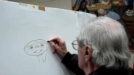 Carlo Rambaldi disegna ET, l'extraterrestre che gli è valso 3 premi Oscar