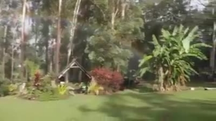 Un arcobaleno in miniatura in giardino, una speciale sorpresa dopo il temporale