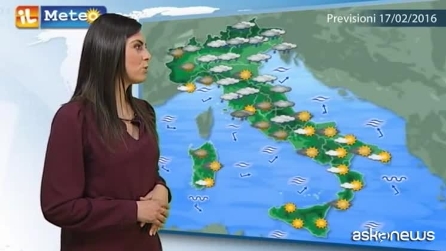 Previsioni meteo per mercoledì 17 febbraio 2016