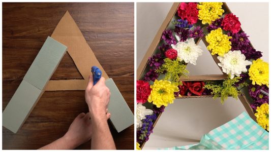 Come Realizzare Una Lettera Di Fiori Con Il Cartone L Idea Originale Per Abbellire La Tua Tavola