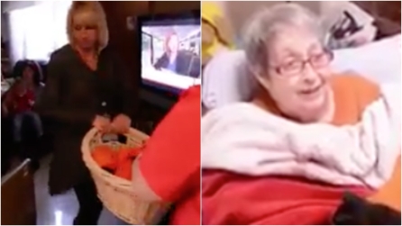 Anziana riceve in dono una cesta molto speciale: la sorpresa commuove il web