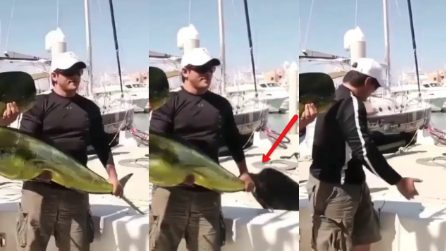 Pesca un grosso pesce e fa una foto: ma per lui c'è una brutta sorpresa