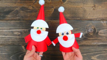 Come fare un Babbo Natale con la carta e le salviette struccanti