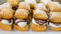 Sporcamuss con panna montata e crema di nocciole: il dolcetto sfizioso e pronto in pochi minuti!