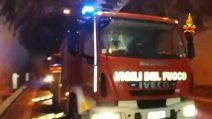 Strada Ofantina come un frigorifero: ghiaccio in galleria, intervengono i pompieri