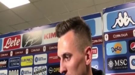 Milik: "Contento per il gol, vogliamo fare il massimo in tutte le competizioni"