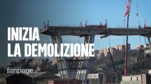 Ponte Morandi, al via la demolizione dei resti del viadotto