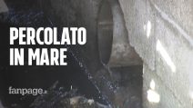 Castellammare, la denuncia dei cittadini: "Il percolato dei tir carichi di rifiuti finisce in mare"