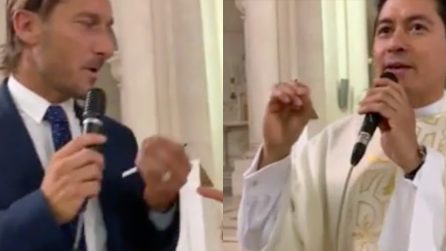 Totti viene interrogato dal prete in chiesa: "MA stiamo su Scherzi a Parte?"