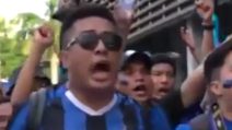 I tifosi asiatici cantano cori da stadio in italiano: l'Inter a Singapore è a casa