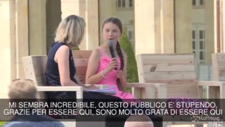 Greta Thunberg riceve il "Prix Liberté" a Caen