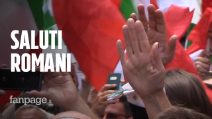 FdI e Lega in piazza per "difendere la democrazia". Saluti romani in piazza