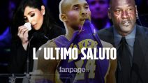 Funerale Kobe Bryant, il dolore e le lacrime della moglie Vanessa e di Michael Jordan