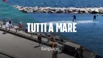 Napoli, niente mare nella Fase 2: i militari e polizia cacciano i bagnanti