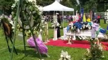 Andrea Rinaldi, i funerali del calciatore nello stadio di Cermenate