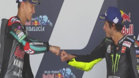 Motogp: Valentino Rossi torna sul podio a 41 anni. Vittoria a Quartararo