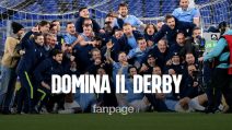 La Lazio batte la Roma 3-0: gli azzurri dominano il derby, doppietta di Luis Alberto