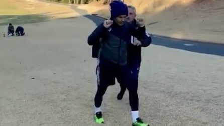 L'allenamento speciale di Andres Iniesta