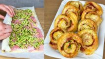 Puff pastry pinwheels with zucchini and cheese: the result is just irresistible!