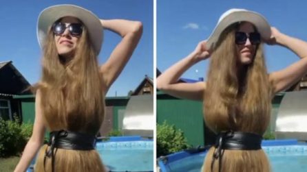 Una giovane donna usa la sua ingegnosità per creare un abito molto particolare e sorprende tutti